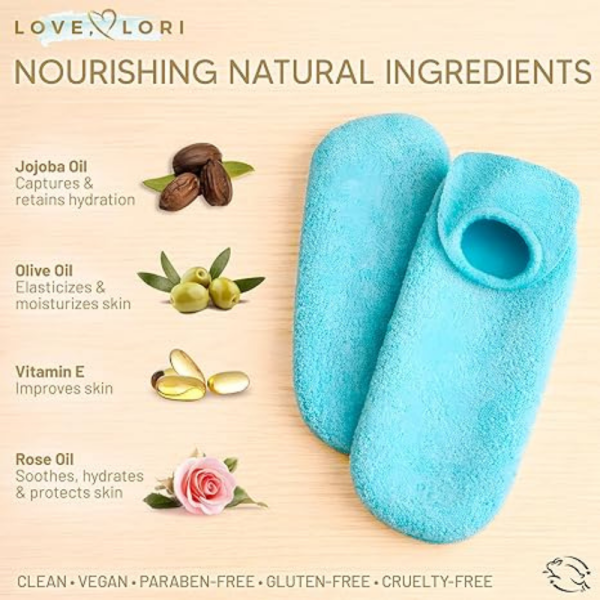 Moisturizing silicone foot socks