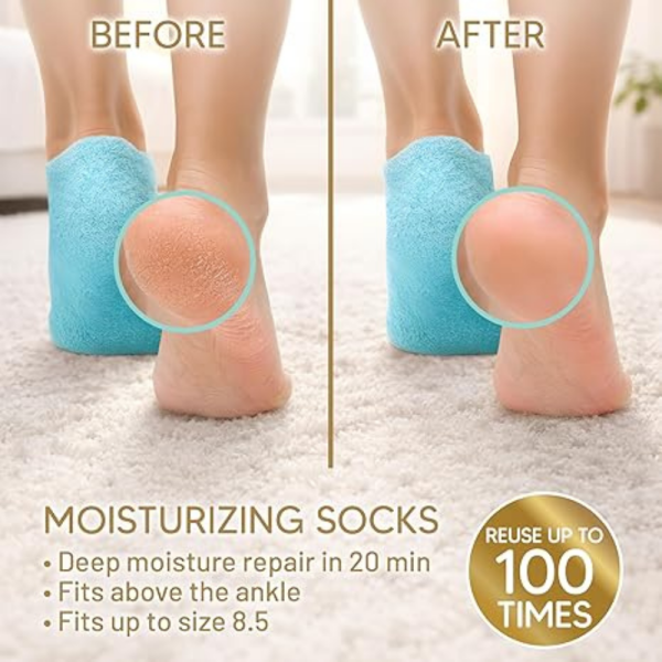 Moisturizing silicone foot socks
