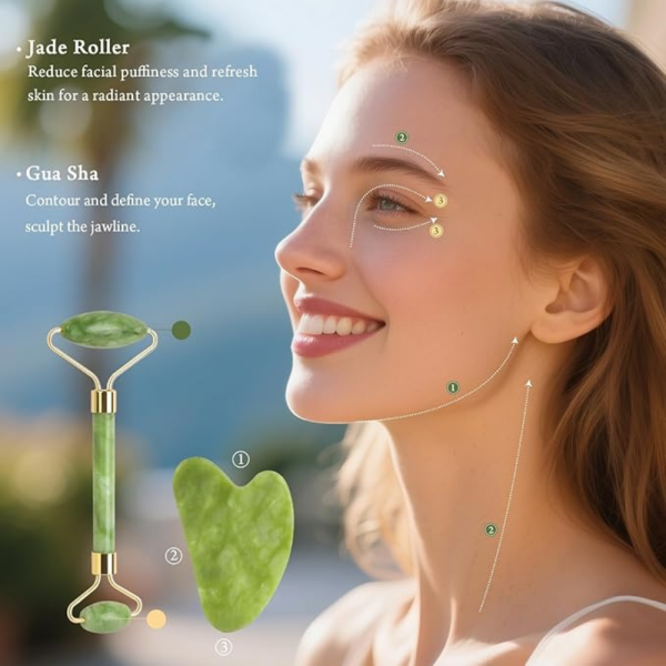 Jade Roller and Gua Sha Set
